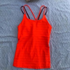 Adidas women’s orange/red tank with built in bra